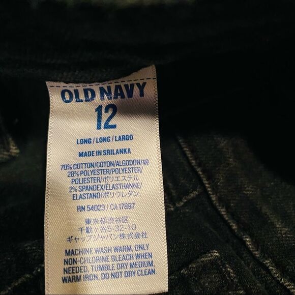 Old Navy Sweetheart Black Wash Jeans Size 12 Long - Picture 8 of 9